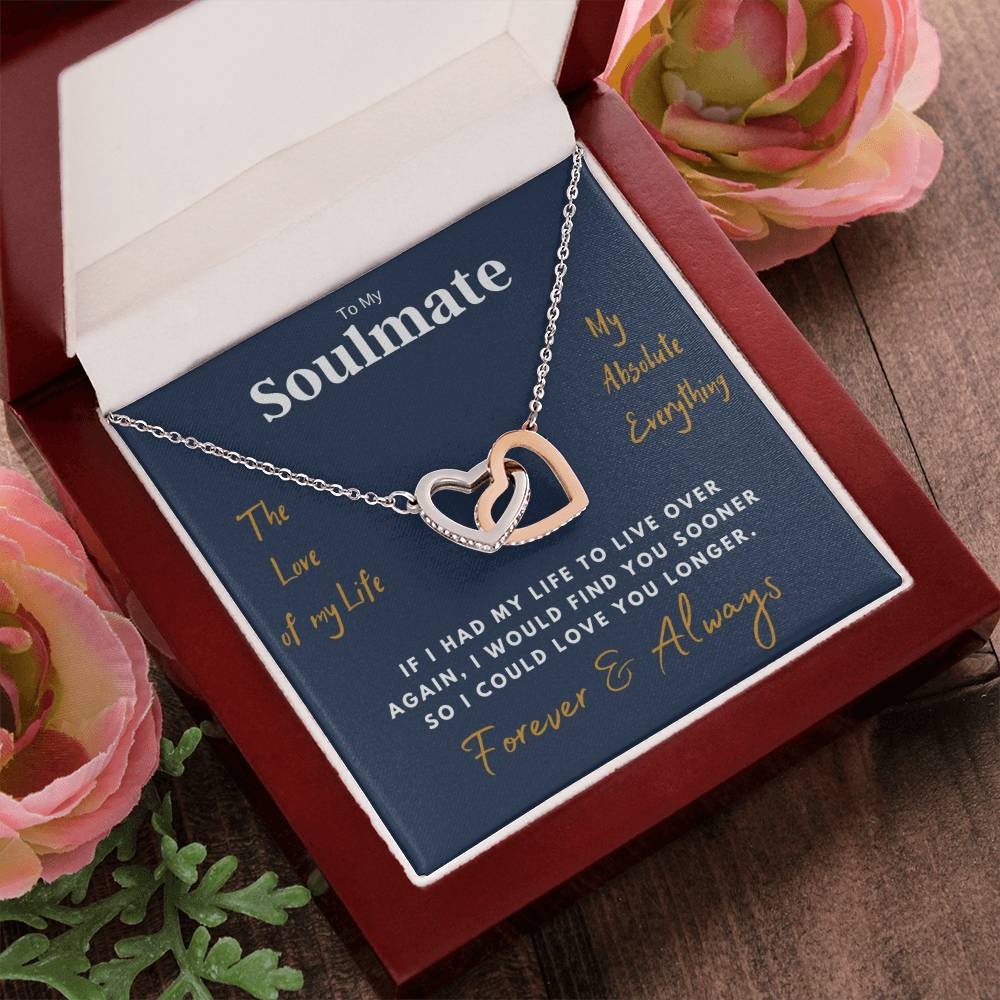Soulmate Hearts Necklace Interlocking Hearts Necklace