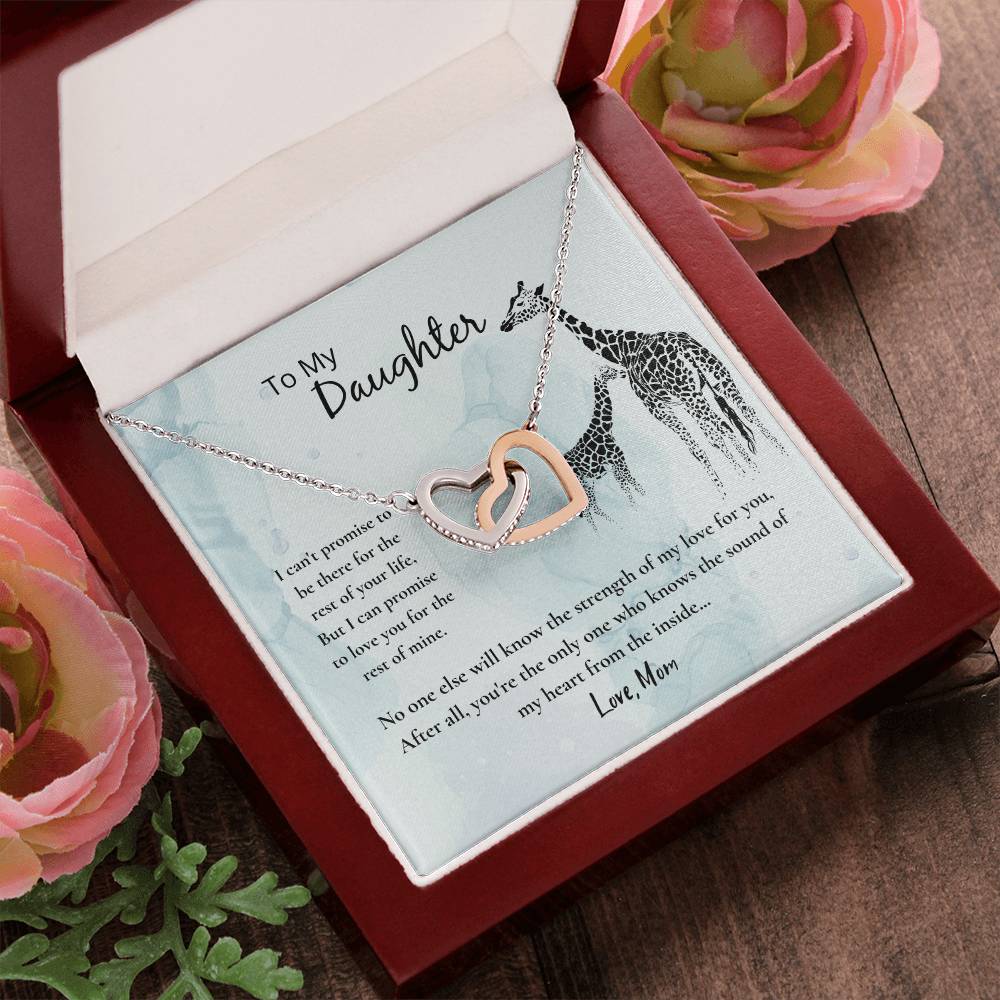 My Love For You Heart Necklace Interlocking Hearts Necklace