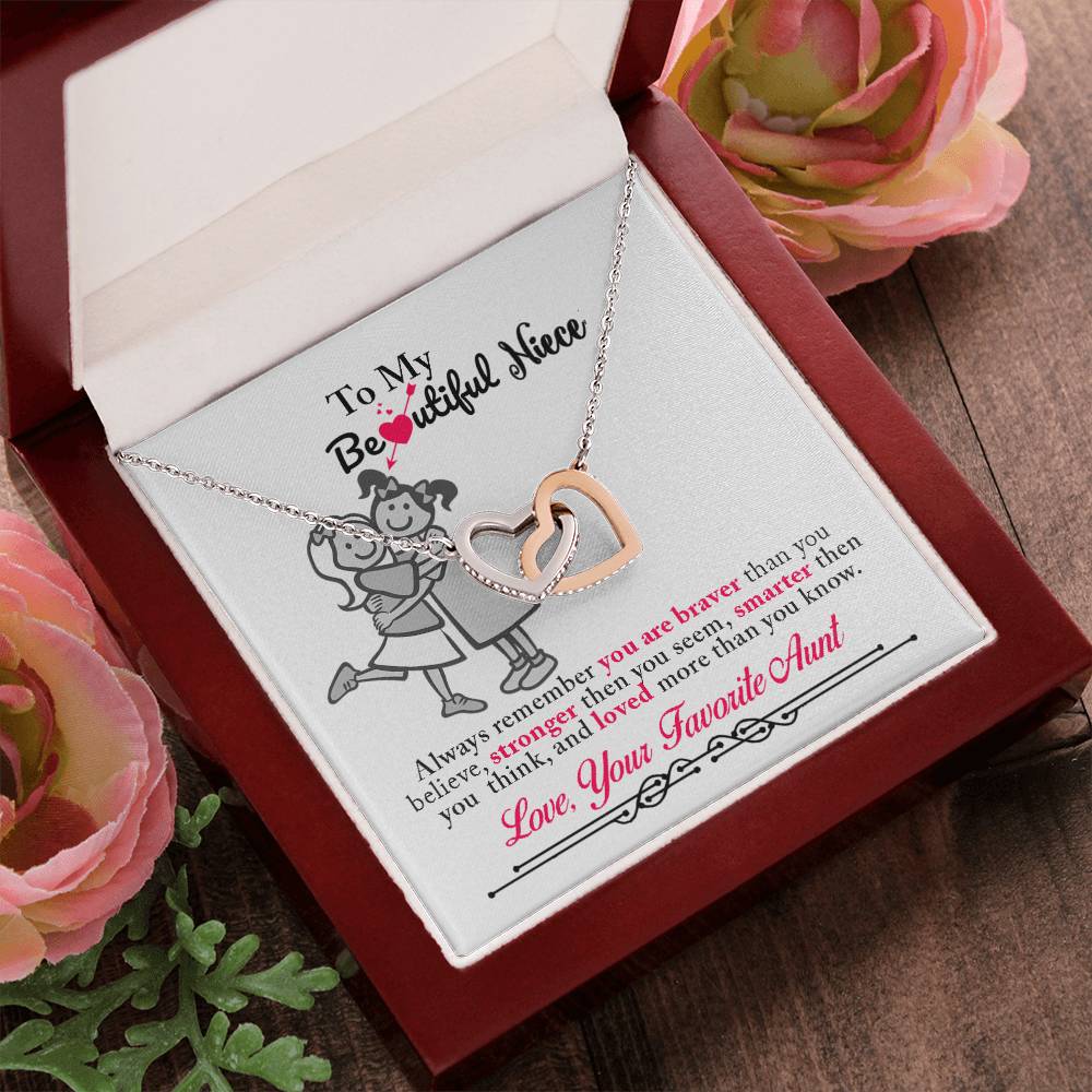 To My Aunt Necklace Aunt Necklace Aunt Jewelry Aunt Appreciation Gift For Aunt Auntie Gift Aunt Birthday Gift Interlocking Hearts Necklace