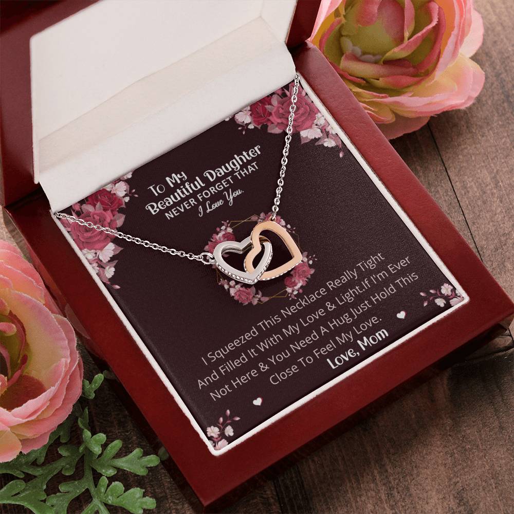 Gift For Daughter From Mom Birthday Gift For Daughterinterlocking Hearts Necklace