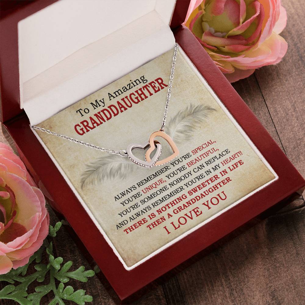 Luxury Gift For Granddaughter Interlocking Hearts Necklace