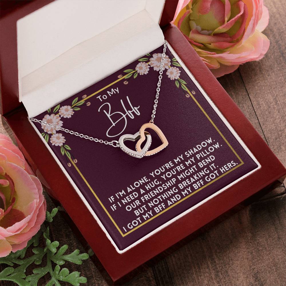 To My Bff - Nothing Breaking Our Friendship - Necklace Interlocking Hearts Necklace