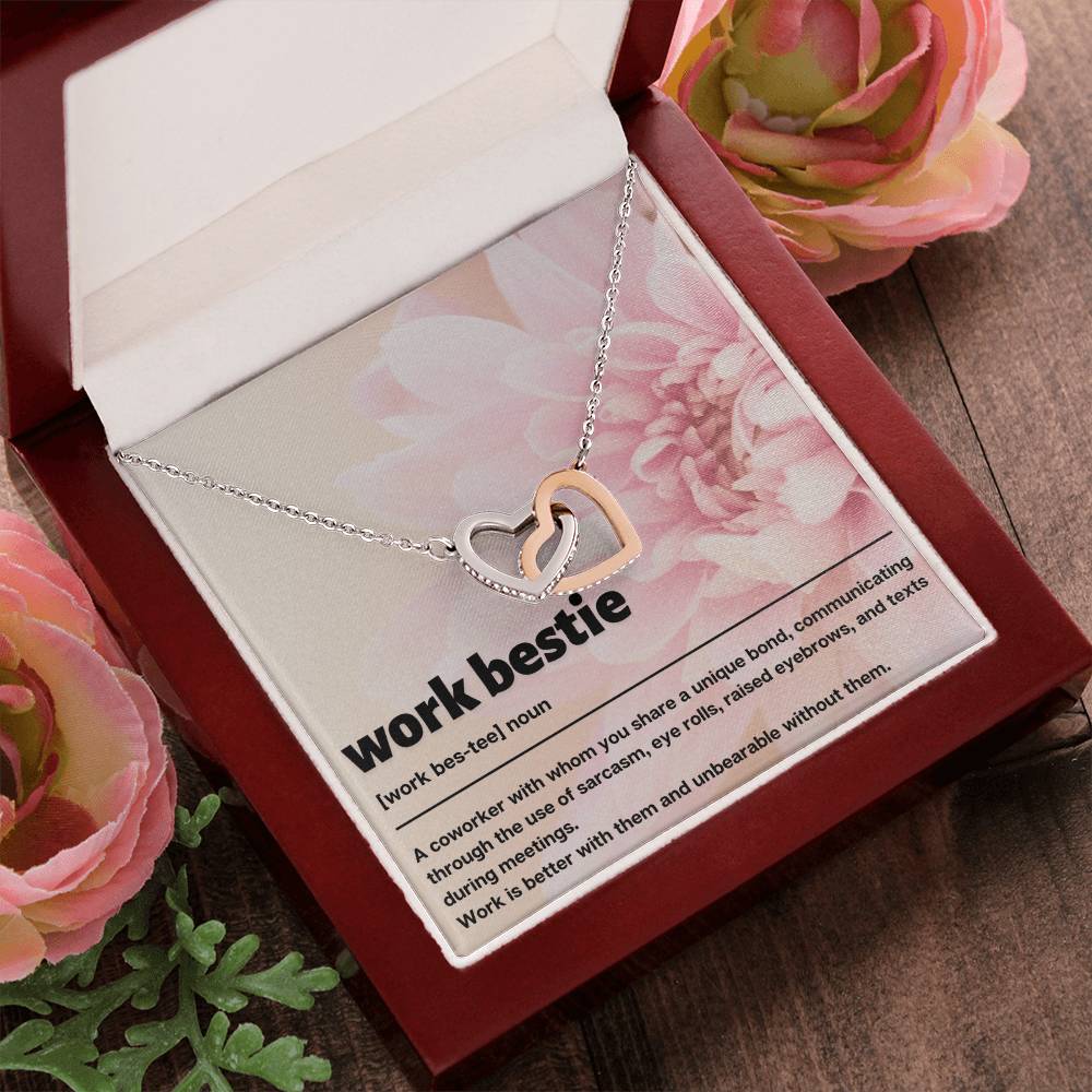 Work Bestie Interlocking Hearts Necklace