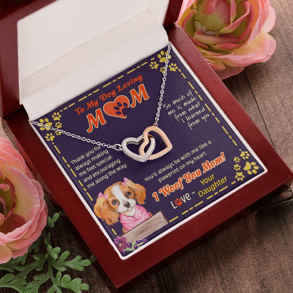 To My Mom - You'Ll Always Be With Me - Necklace Interlocking Hearts Necklace