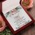 To My Girlfriend Interlocking Hearts Necklace Message Card