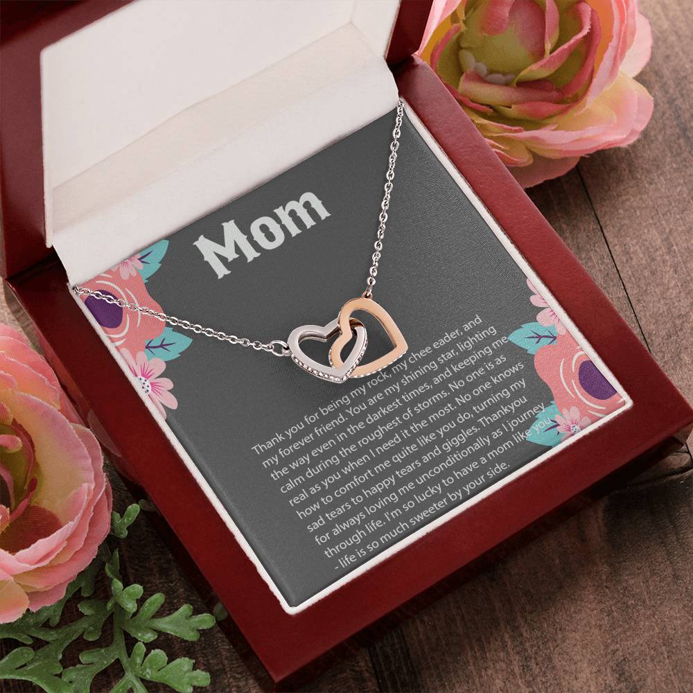 Mom Necklace Mother Necklace Mom Gift Mother'S Day Giftmother'S Day Necklace Mother Daughter Gift 2 Interlocking Hearts Interlocking Hearts Necklace