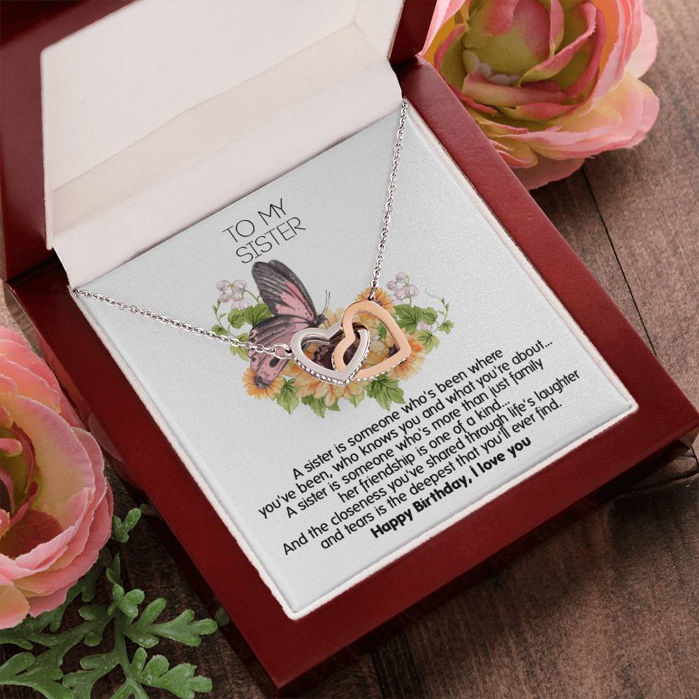 Give This Unique Necklace For Your Sister'S Birthday ! Interlocking Hearts Necklace