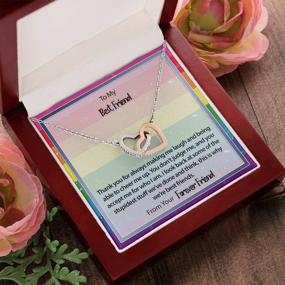 This Is Why We'Re Best Friend Necklace Interlocking Hearts Necklace