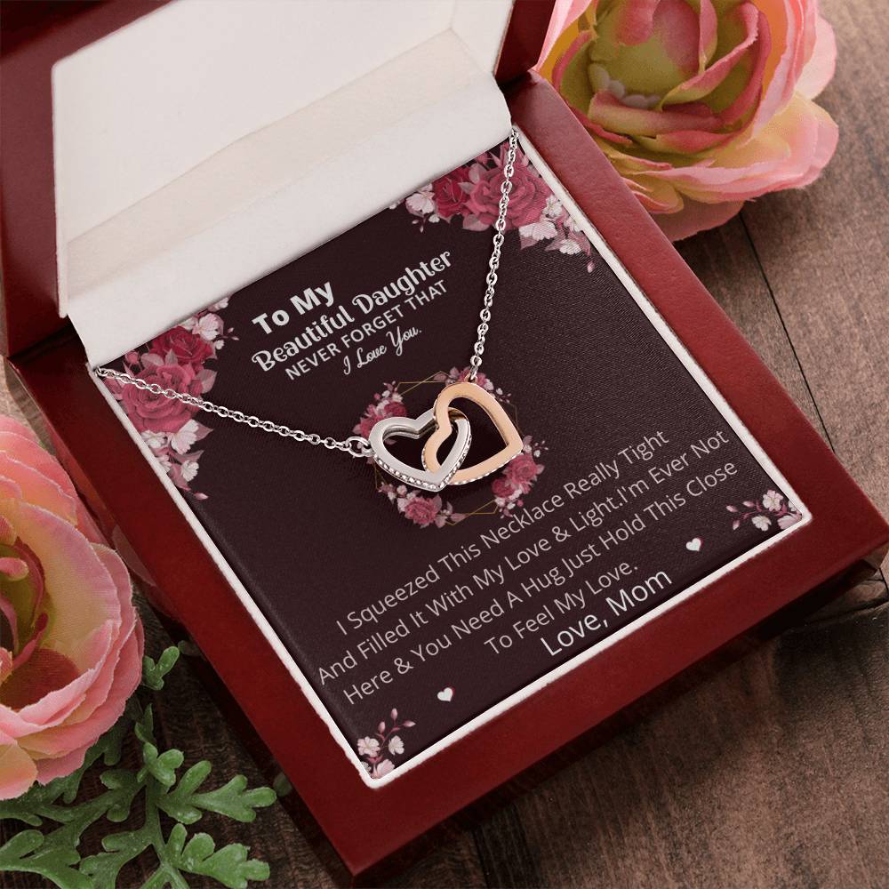 Gift For Daughter From Mom Birthday Gift For Daughterinterlocking Hearts Necklace