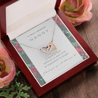Nanny Appreciation Necklace Gift Nanny Thank You Gift Thank You Nanny Gift For Nanny Leaving A Truly Amazing Babysitter Gift Best Nanny Interlocking Hearts Necklace