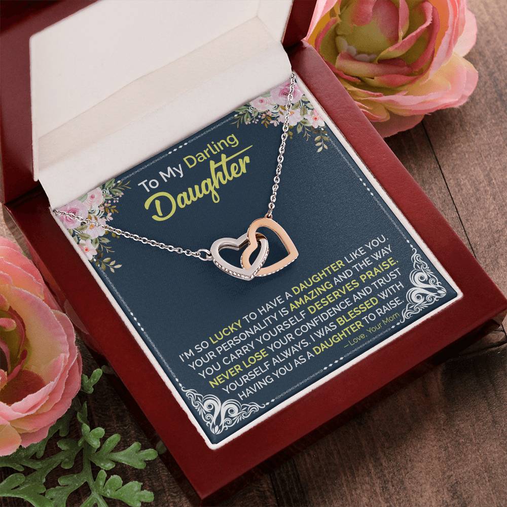 Mom To Daughter - Interlocking Hearts Necklace
