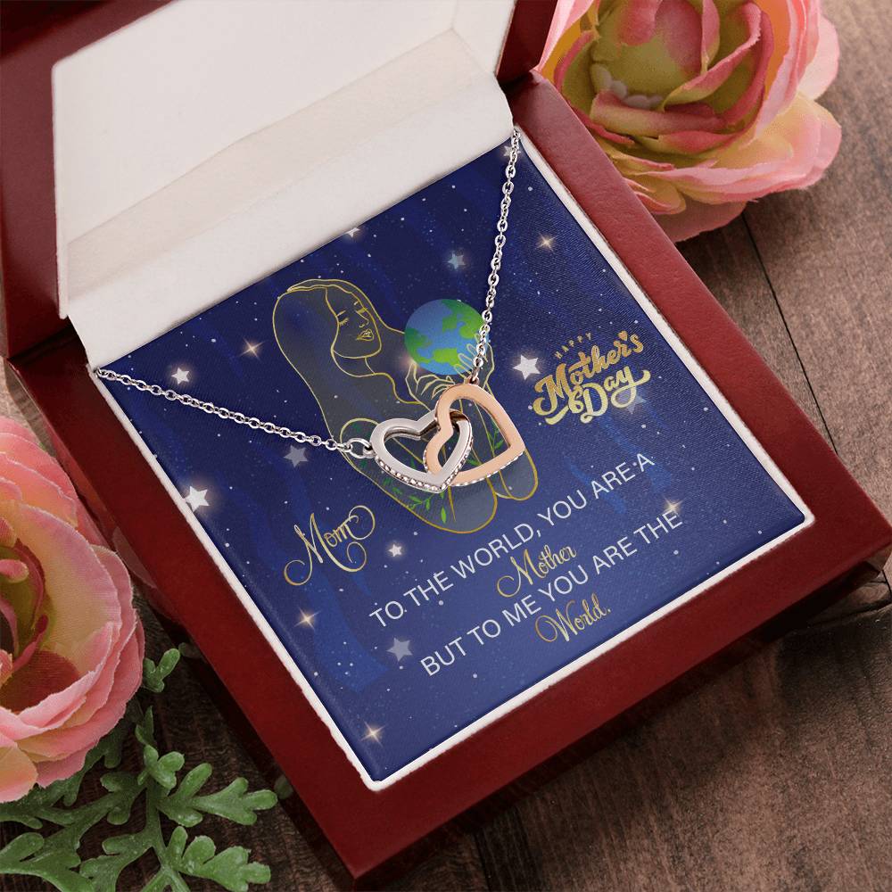 Mother'S Day Necklace Interlocking Hearts Necklace