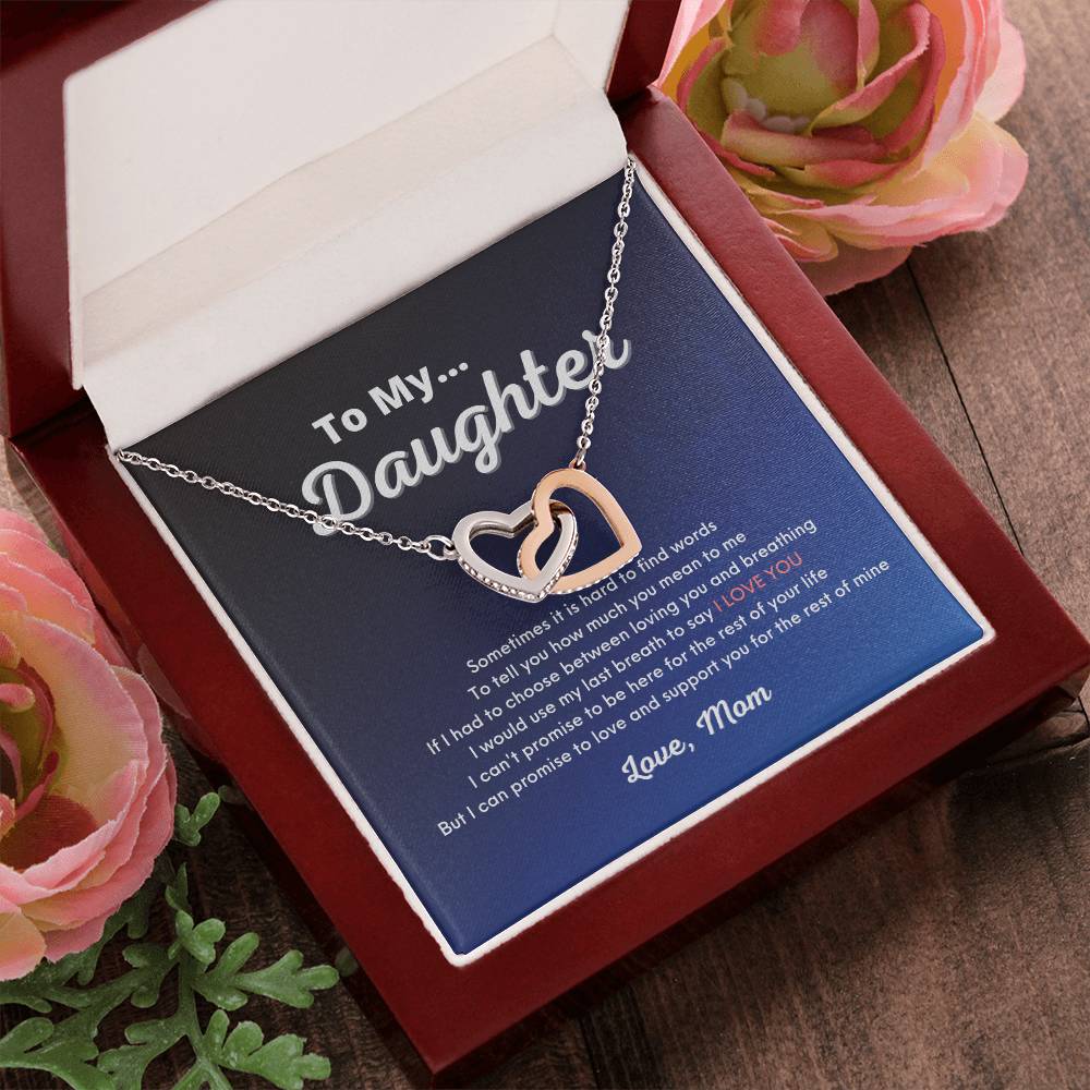 To My Daughter - Love You For The Rest Of My Life - Necklace [Premium] Interlocking Hearts Necklace