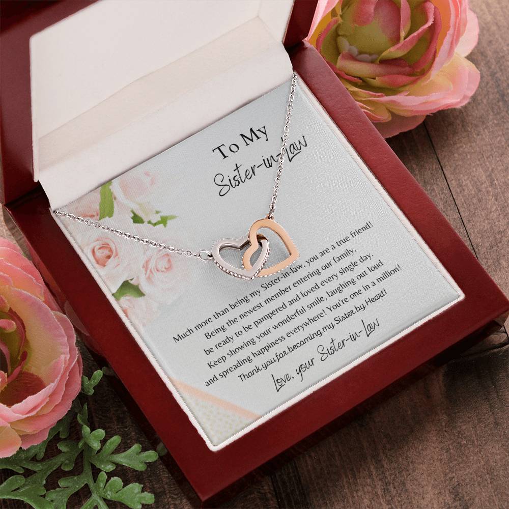 To My Sister-In-Law Interlocking Hearts Necklace