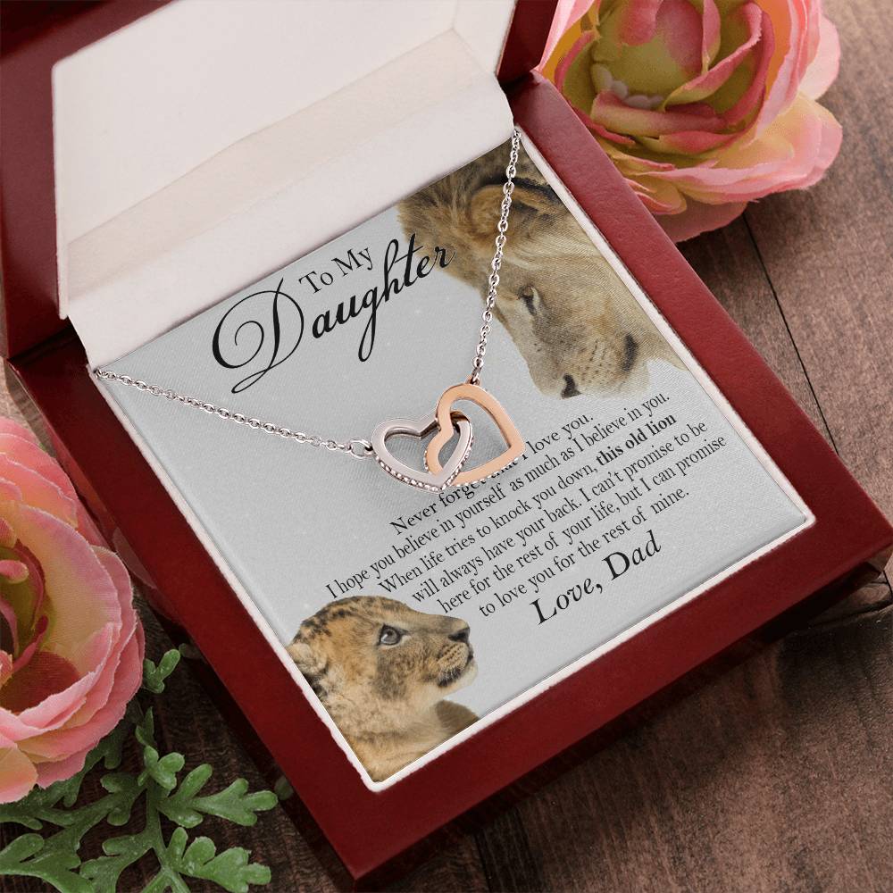 This Old Lion Will Always Have Your Back.Limited Stock Interlocking Hearts Necklace