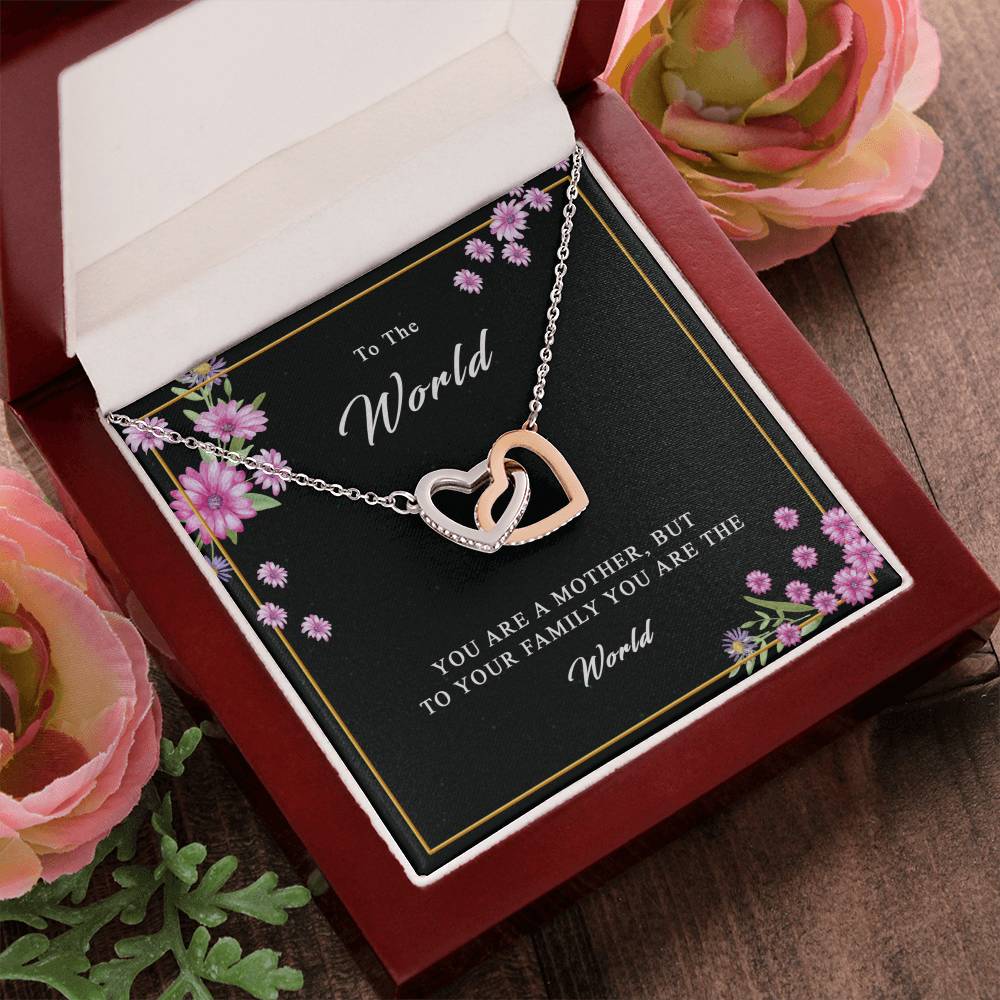 Gift For Mom- Mother'S Day Gift- Birth Day Gift Interlocking Hearts Necklace