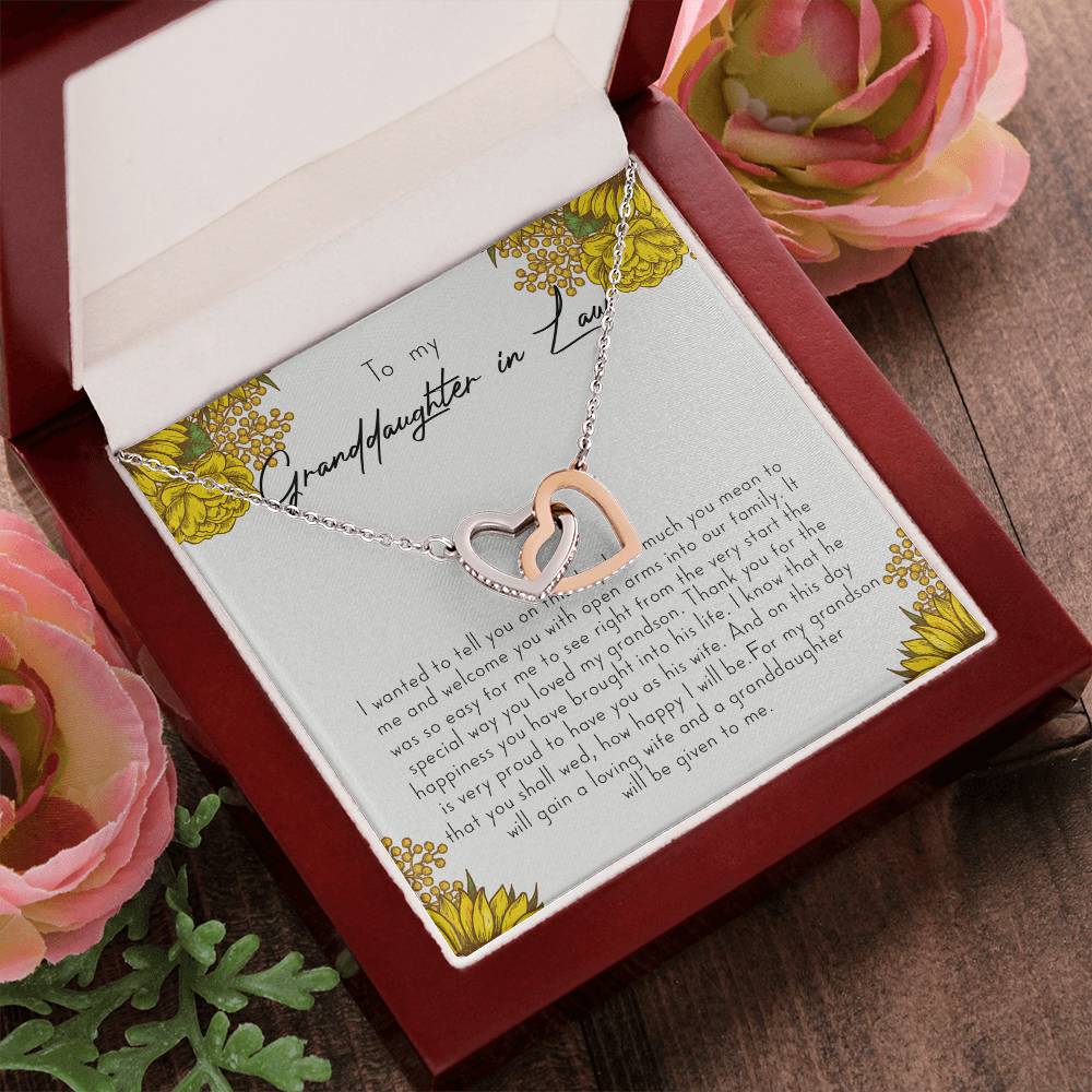 To My Granddaughter-In-Law Gift I Wanted To Tell You Interlocking Hearts Necklace