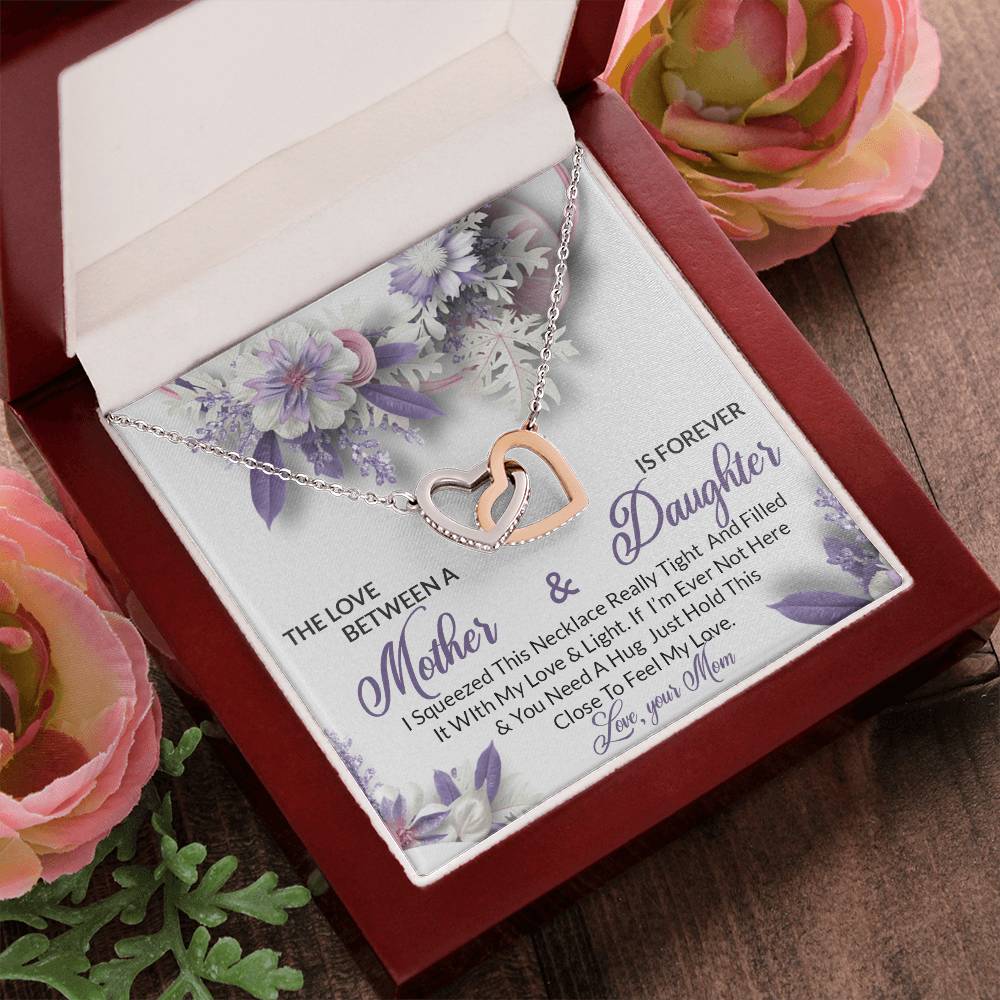 To My Daughter From Mother Interlocking Hearts Necklace Mother To Daughter Gift Birthday Gift To Daughter From Mother Daughter Necklace