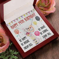 14Th Birthday Necklace Gift For Girl Daughter Birthday Gift For 14 Years Old Teen Birthday Gift Cute Llama Interlocking Hearts Necklace