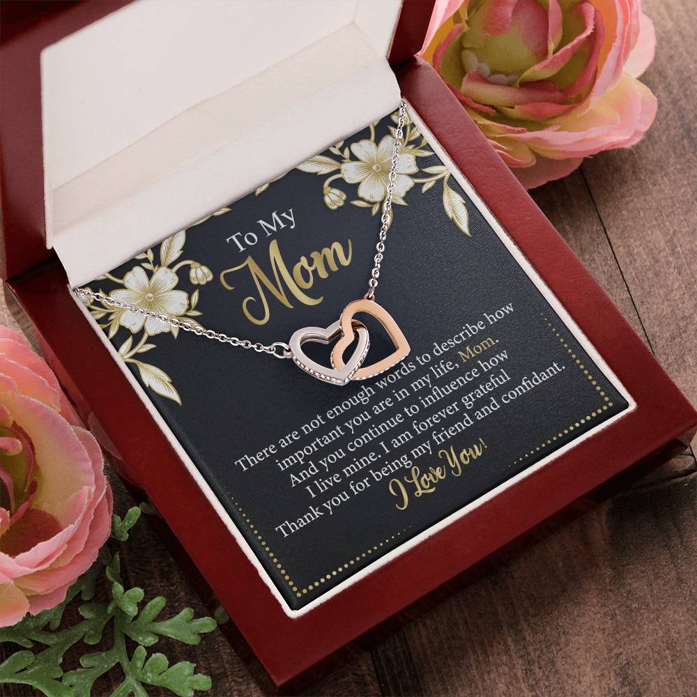 To My Mom Interlocking Hearts Necklace