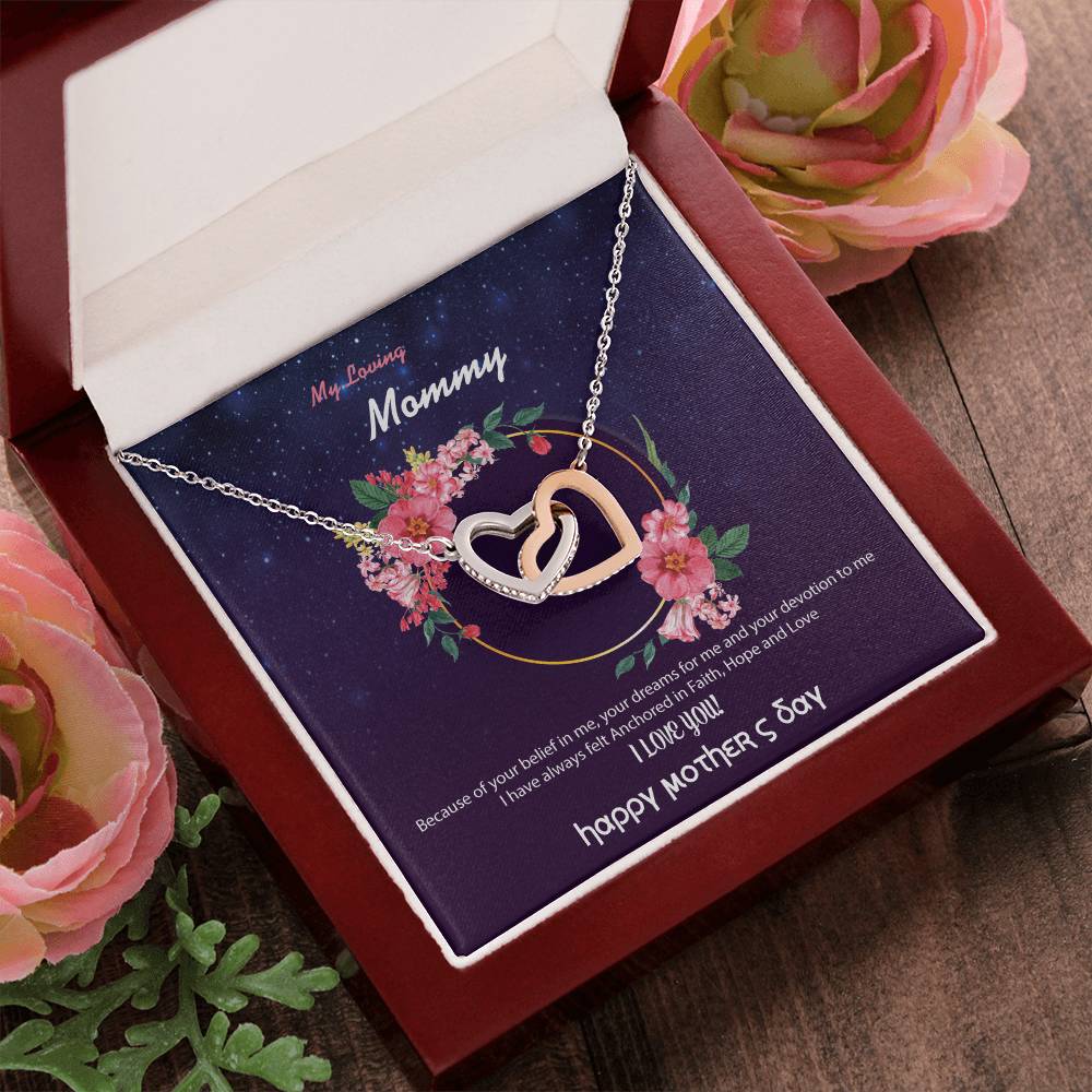 To My Mom Interlocking Hearts Necklace