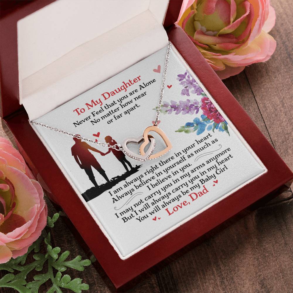 Gift For Daughter - Interlocking Heart Necklace Interlocking Hearts Necklace