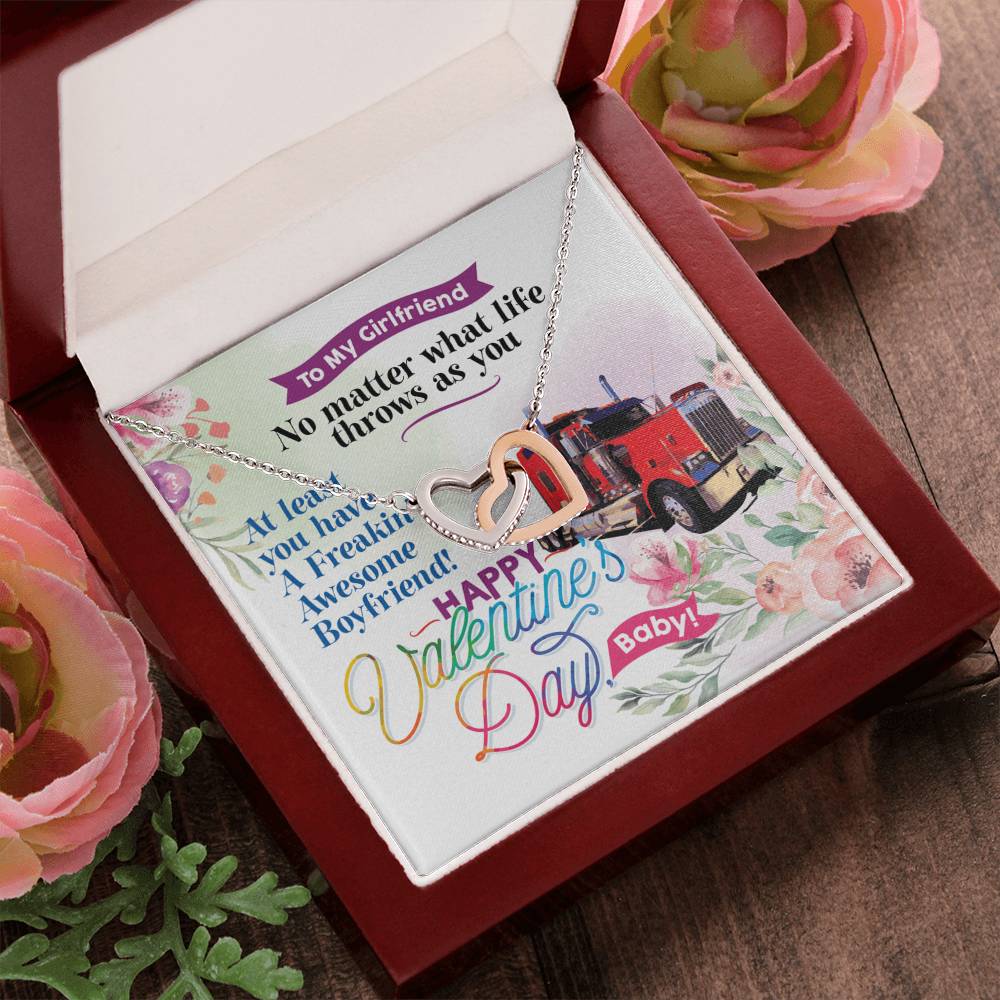 Trucker'S Girlfriend - Interlocking Heart Necklace Interlocking Hearts Necklace