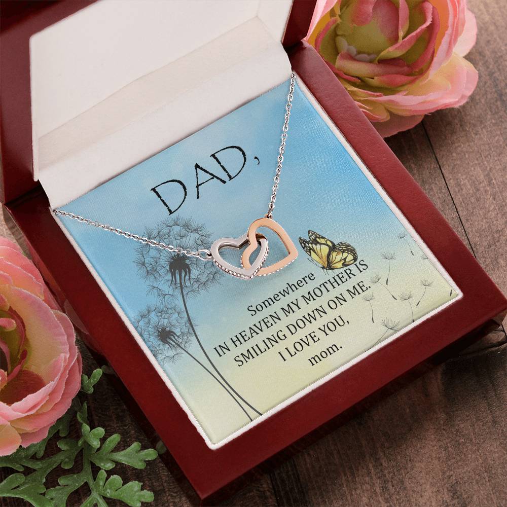 Dad - The Years May Pass But Still You Stay - Necklace Interlocking Hearts Necklace