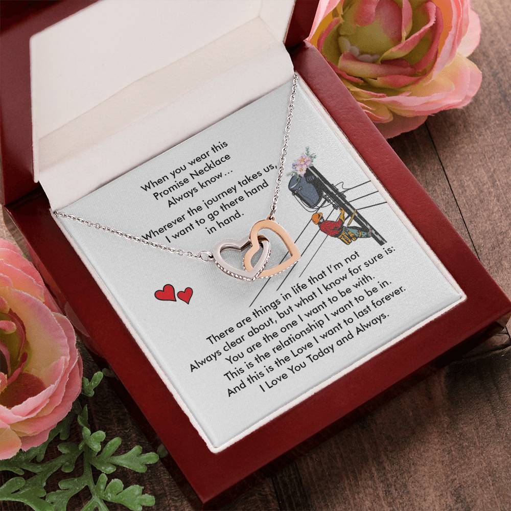 Lineman'S Girl - Interlocking Heart Necklace Interlocking Hearts Necklace