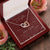 To My Daughter Interlocking Hearts Necklace Message Card