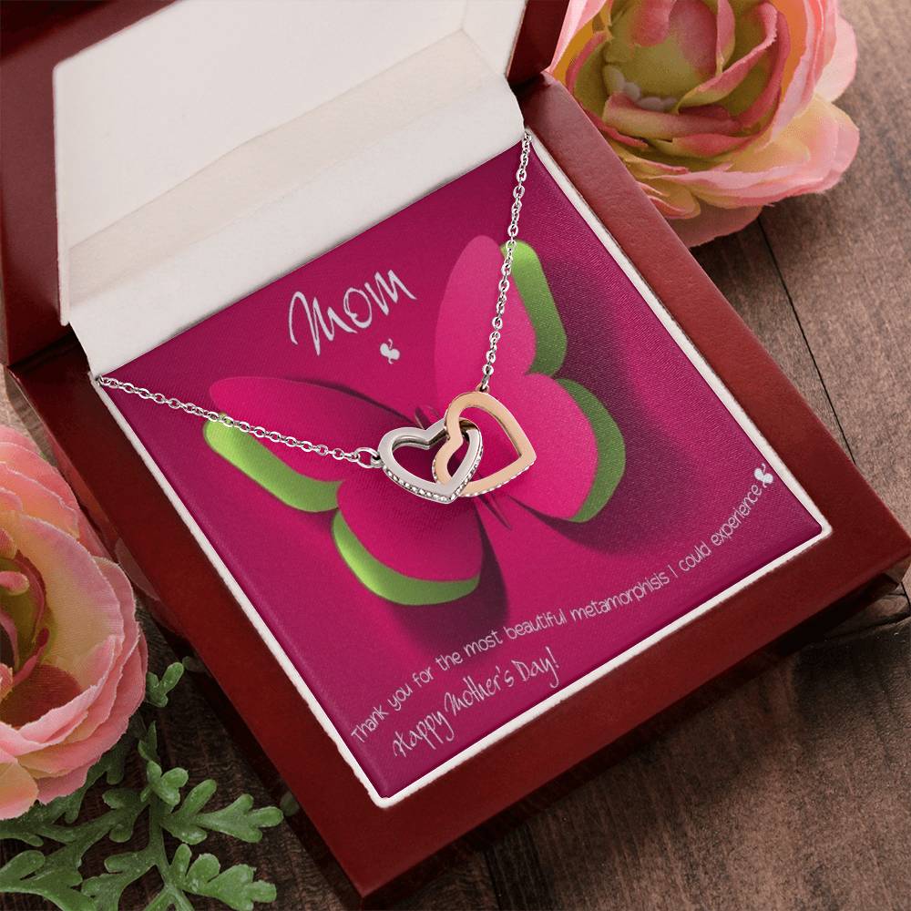 To My Mom Interlocking Hearts Necklace