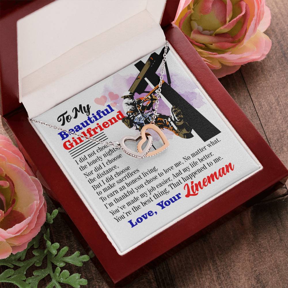 Lineman'S Girlfriend - Interlocking Heart Necklace Interlocking Hearts Necklace