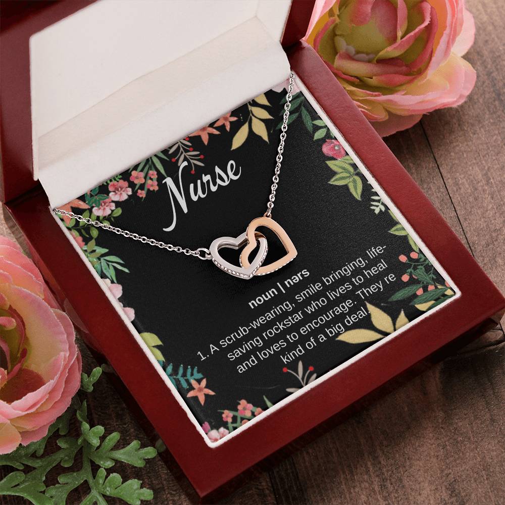 Nurse Gift Interlocking Hearts Necklace
