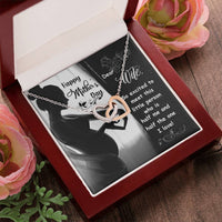 Dear Wife - Happy Mother'S Day - Pregnant - Interlocking Necklace Interlocking Hearts Necklace