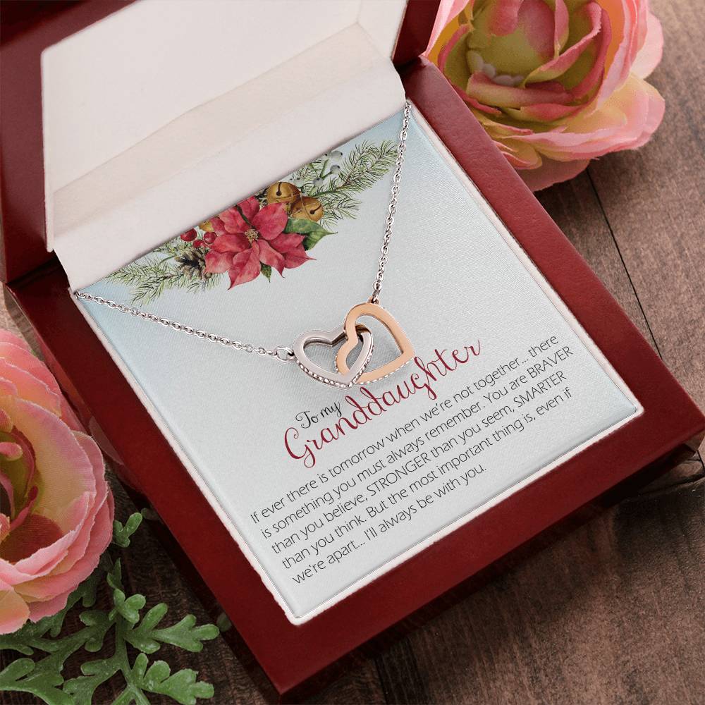 To My Granddaughter Interlocking Hearts Necklace