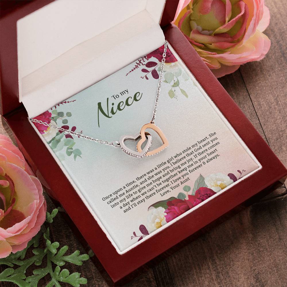 Exquisite Interlocking Hearts Necklace For Niece