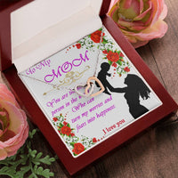 Greeting Card For Lovely Mother Interlocking Hearts Necklace