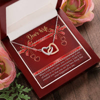 Gift For Wife - Anniversary Gift For Soulmate Interlocking Hearts Necklace