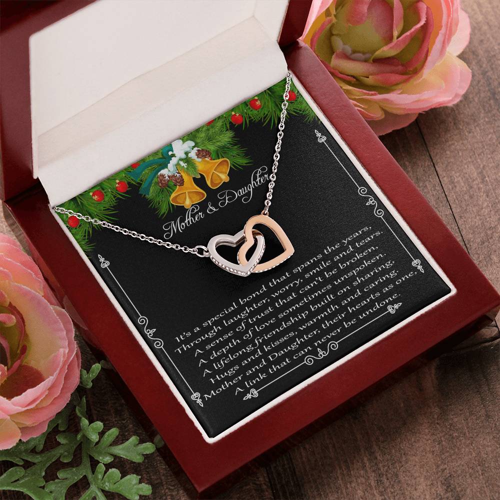 Mother & Daughter - It'S A Special Bond Interlocking Hearts Necklace