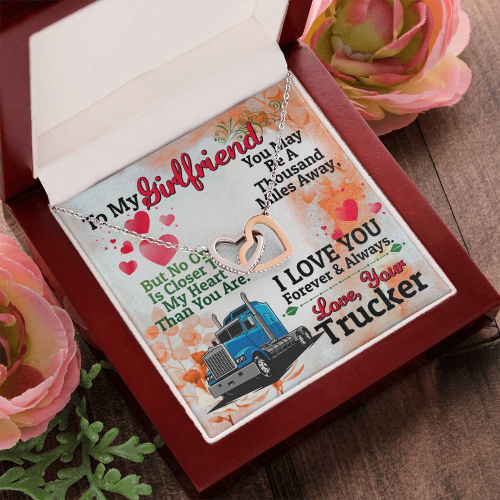 Trucker'S Girlfriend - Interlocking Heart Necklace Interlocking Hearts Necklace