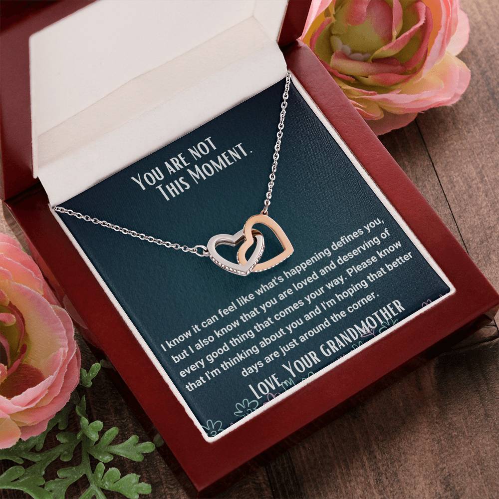 Interlocked Necklace Encouragement To Granddaughter Interlocking Hearts Necklace