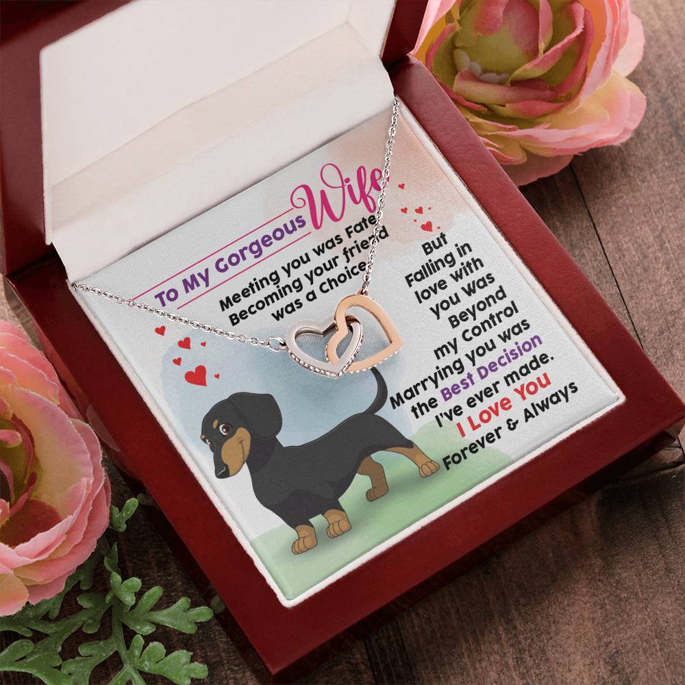 Gift For Wife - Interlocking Heart Necklace Interlocking Hearts Necklace