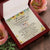 To My Daughter Interlocking Hearts Necklace Message Card