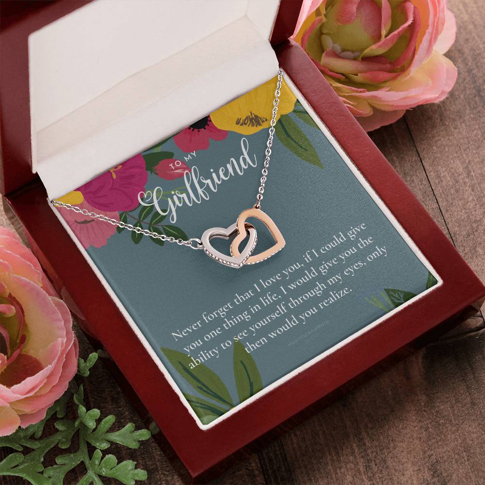 To My Girlfriend Girlfriend Necklace Anniversary Gift For Girlfriend Girlfriend Gift Gift For Girlfriend Necklace For Girlfriend Christmas Gift Birthday Gift Interlocking Hearts Necklace