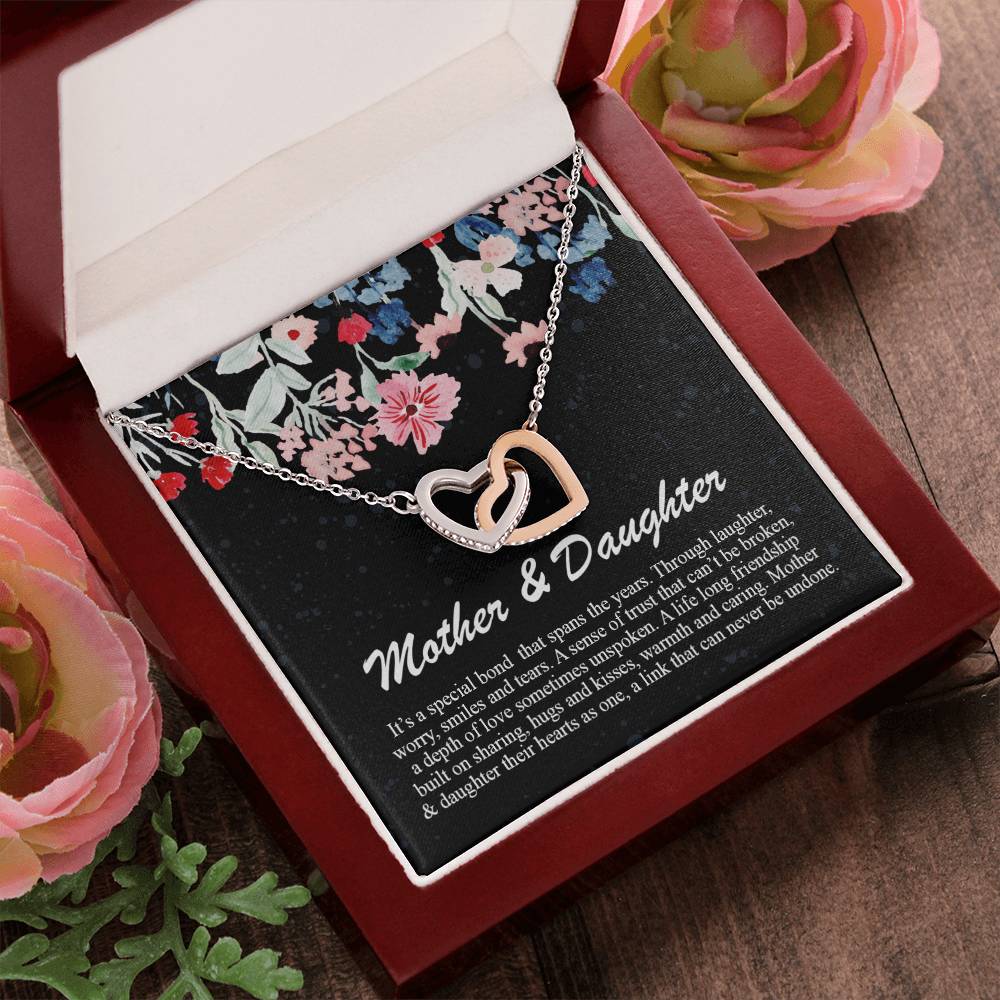 Mother & Daughter Interlocking Hearts Necklace