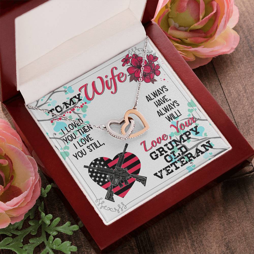 Veteran'S Wife - Interlocking Heart Necklace Interlocking Hearts Necklace