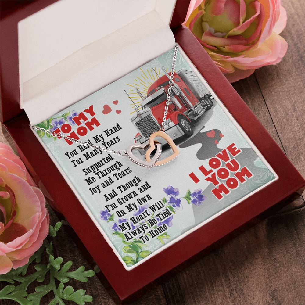 Trucker'S Mom- Interlocking Heart Necklace Interlocking Hearts Necklace