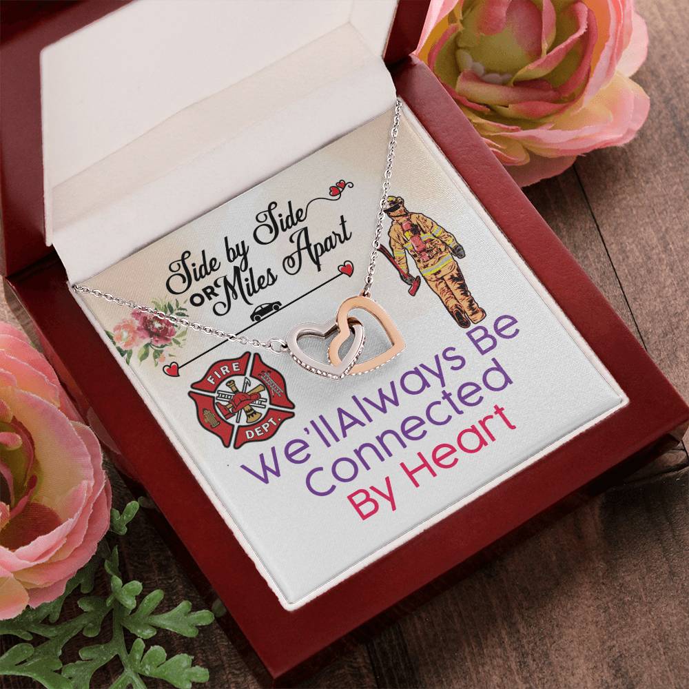 Firefighter'S Girlfriend- Interlocking Heart Necklace Interlocking Hearts Necklace
