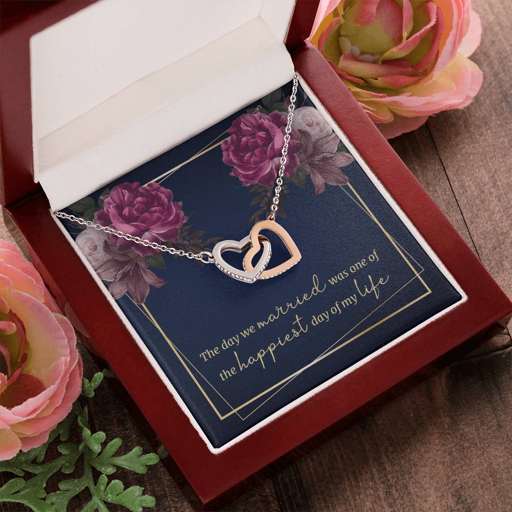 The Day We Married - Interlocking Hearts Necklace