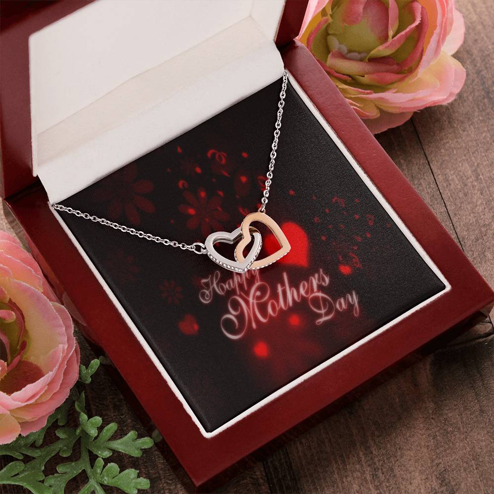 To My Gorgeous Mother Interlocking Hearts Necklace
